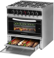 Cocina Mini 6 Hornallas con Parrilla Sin Humo / Puerta de vidrio